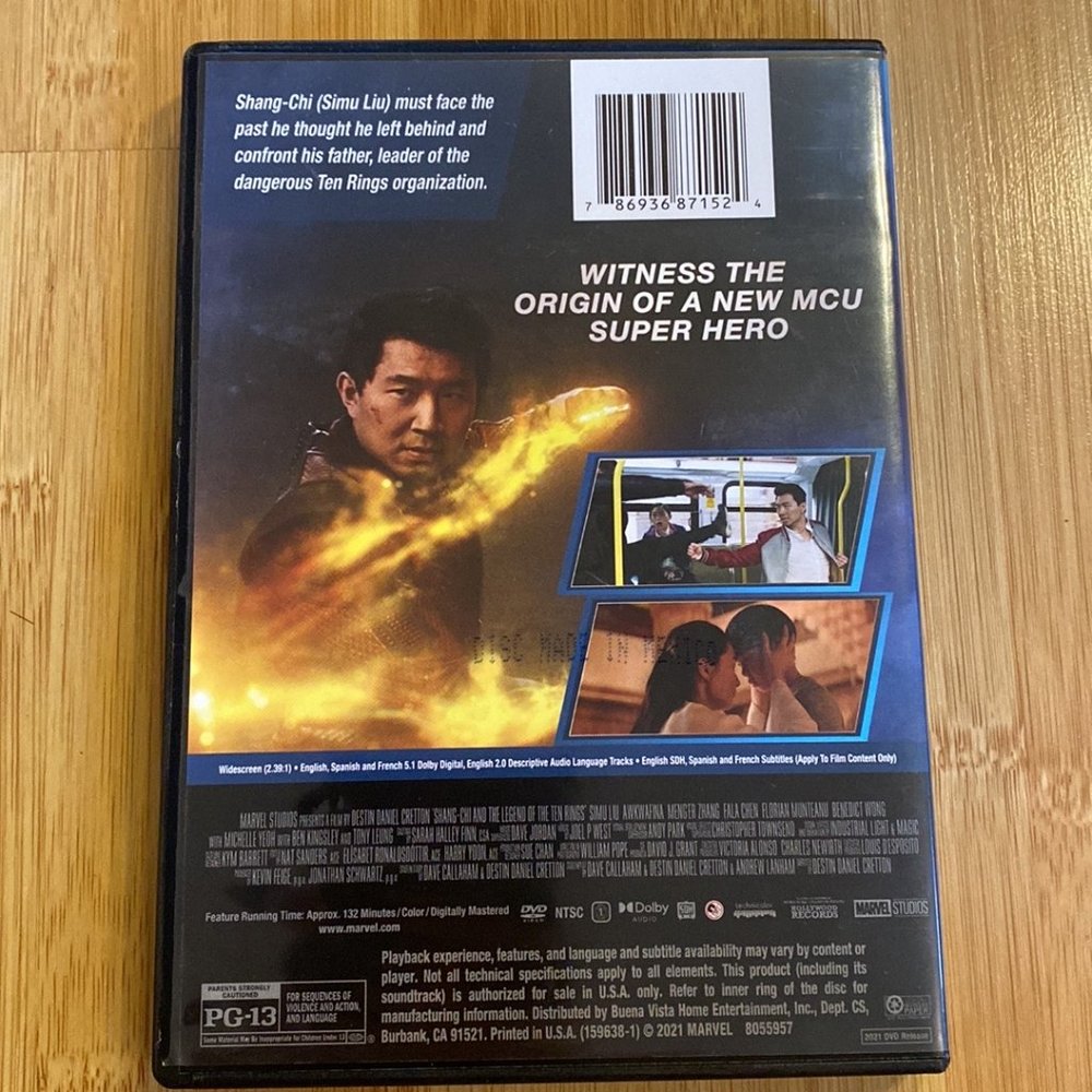 Marvel's “Shang-Chi & The Legend of the Ten Rings” DVD w/Simu Liu & Awkwafina - Picture 2 of 5